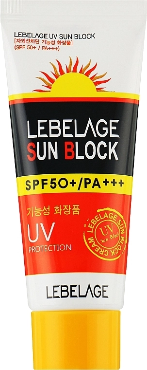 Крем сонцезахисний - Lebelage UV Sun Block Cream SPF50+, 50 мл - фото N1