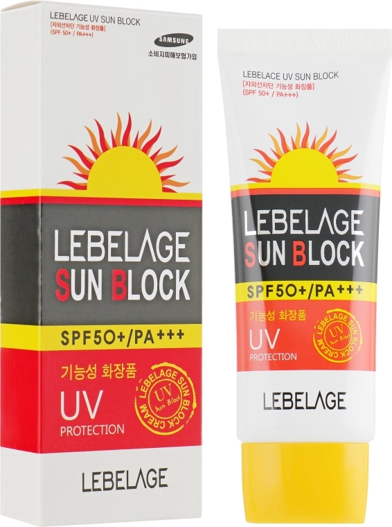 Крем сонцезахисний - Lebelage UV Sun Block Cream SPF50+, 50 мл - фото N3