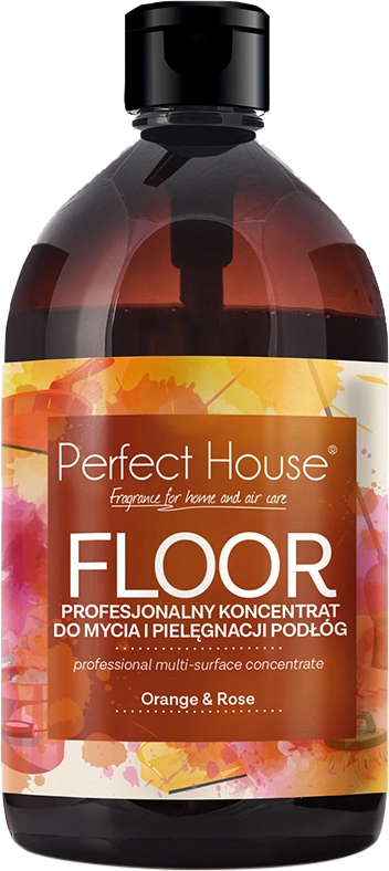 Професійний концентрований гель для миття підлоги, плитки, керамограніту - Barwa Barwa Perfect House Floor Orange & Rose, 480 мл - фото N1