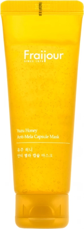 Незмивна маска проти пігментації з екстрактом Юдзу та медом - Fraijour Yuzu Honey Anti-Mela Capsule Mask, 75 мл - фото N1