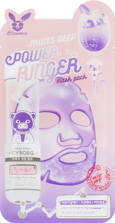 Elizavecca Маска для обличчя Фруктова Face Care Fruits Deep Power Ringer Mask Pack - фото N1