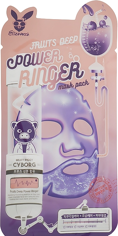 Elizavecca Маска для обличчя Фруктова Face Care Fruits Deep Power Ringer Mask Pack - фото N5