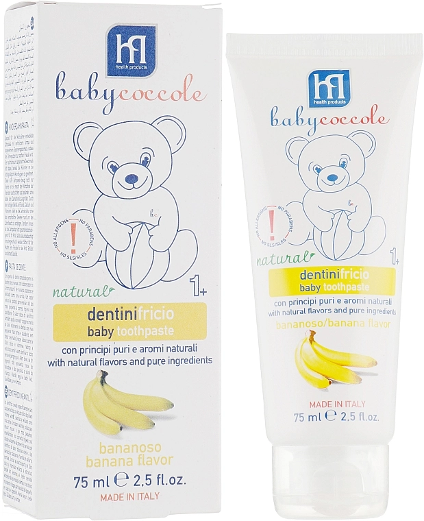Babycoccole Зубна паста для дітей "Банан" Baby Toothpaste Banana Flavour - фото N1