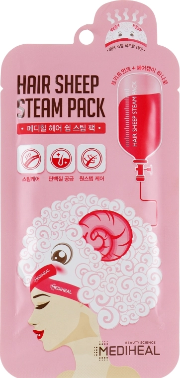 Маска-шапочка для волосся - Mediheal Sheep Steam Hair Sheep Steam Pack, 1 шт - фото N1