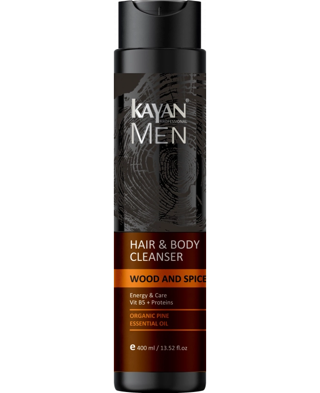 Гель для волосся і тіла очищуючий - KAYAN Professional Men Hair & Body Cleanser, 400 мл - фото N1