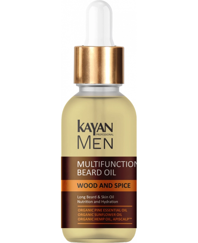 Олія для бороди мультифункціональна - KAYAN Professional Men Multifunctional Beard Oil, 30 мл - фото N1