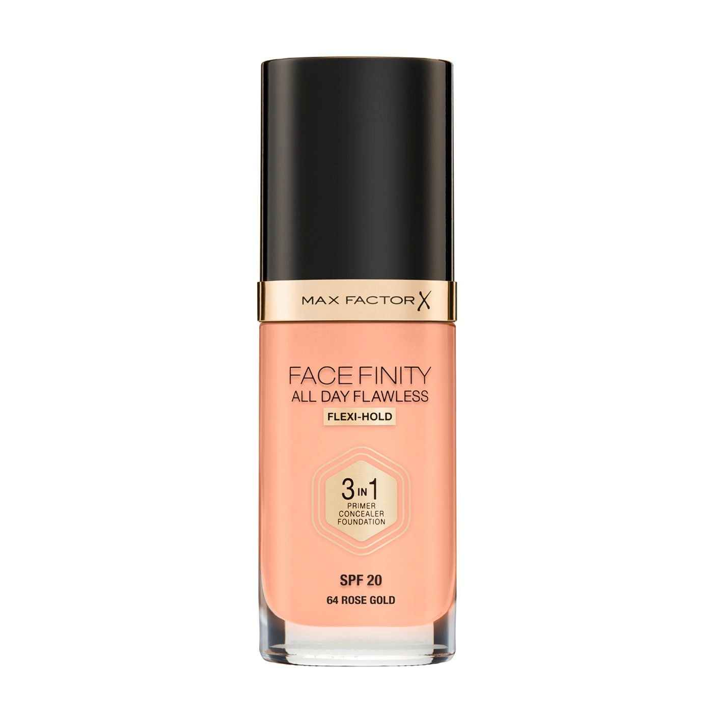 Max Factor Тональна основа Facefinity All Day Flawless 3-in-1 Foundation SPF 20 64 Rose Gold 30 мл - фото N1