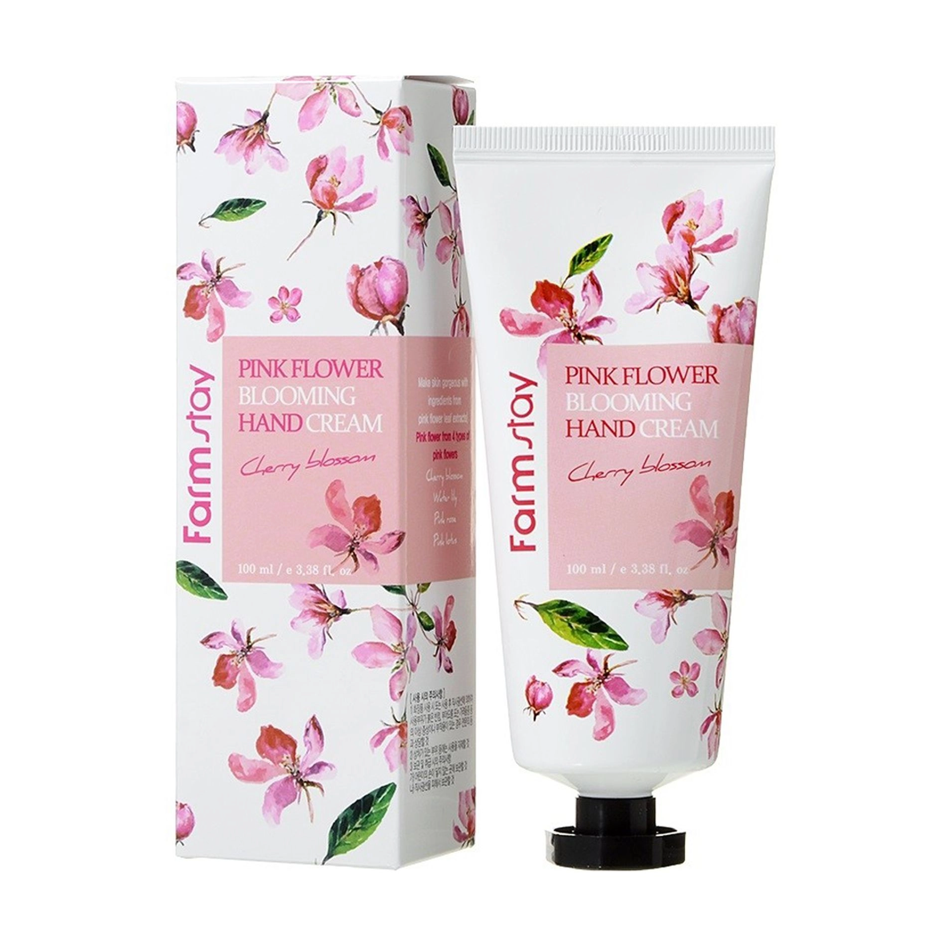 Крем для рук з екстрактом квітів вишні - FarmStay Pink Flower Blooming Hand Cream Cherry Blossom, 100 мл - фото N1