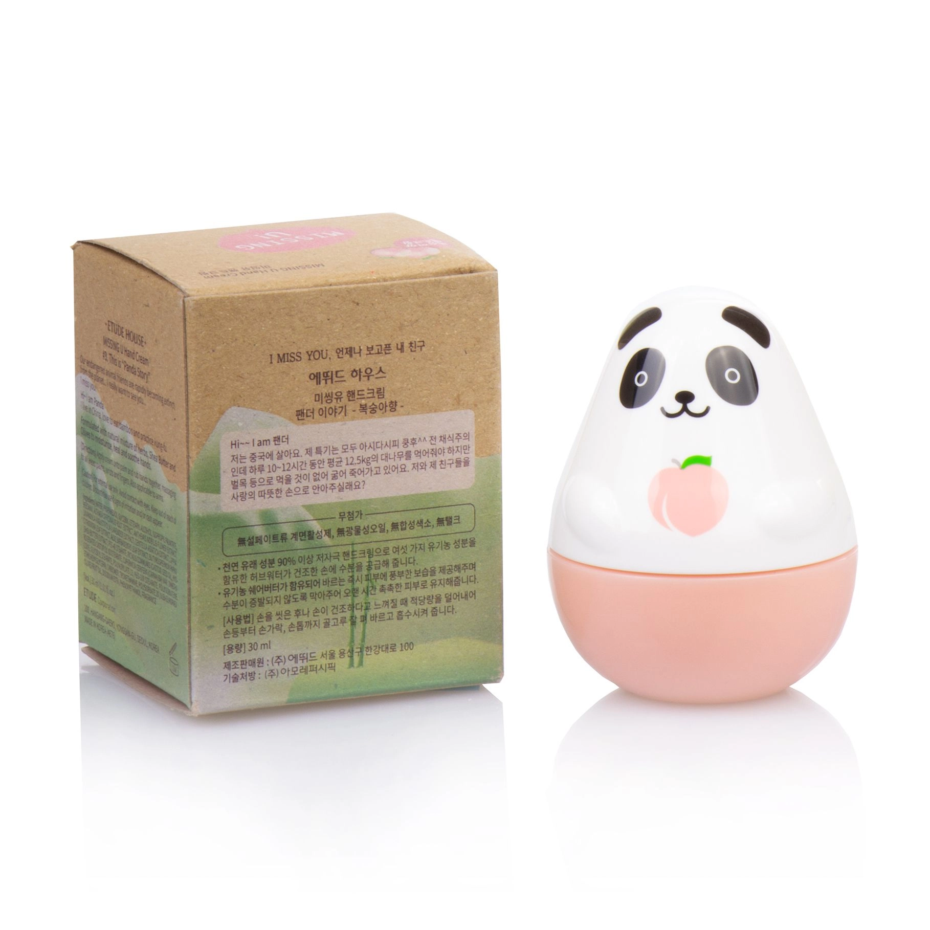 Etude House Крем для рук Missing U Hand Cream Panda з ароматом персика, 30 мл - фото N2