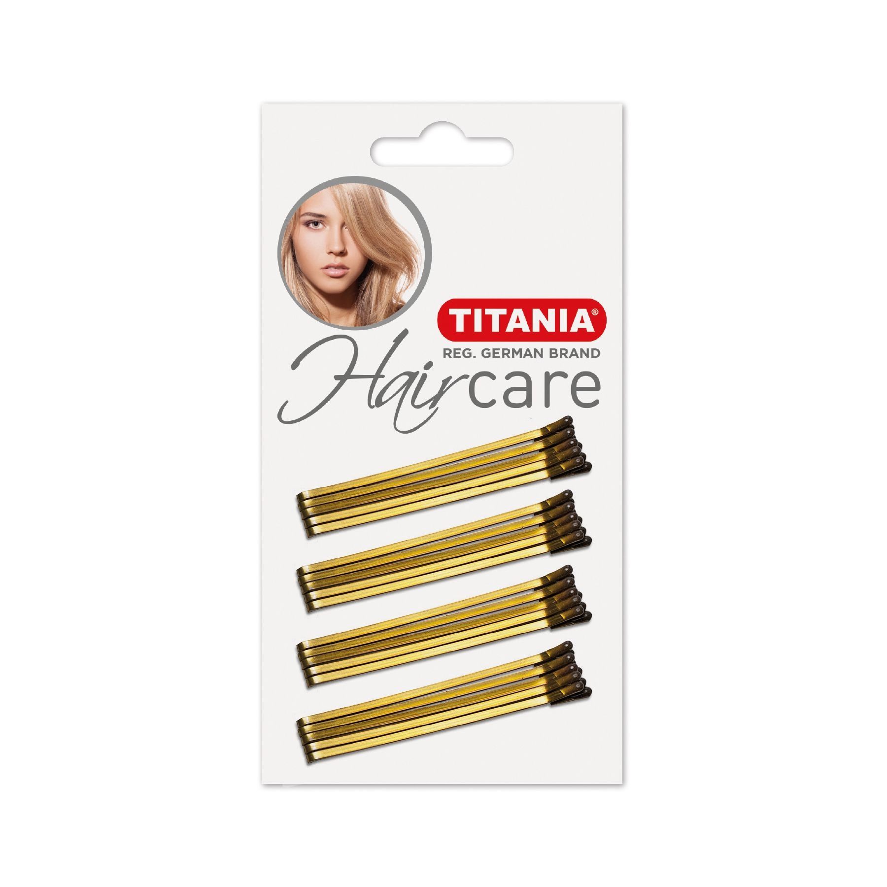Titania Набір зажимів для волосся, 7см, золотисті, 20шт, 8061-7 В - фото N1