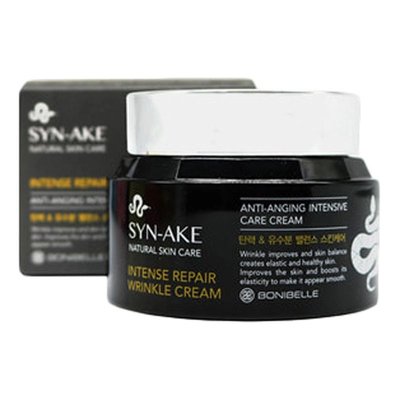 Крем для обличчя "Зміїний Пептид" - Bonibelle Syn-Ake Intense Repair Wrinkle Cream, 80 мл - фото N1