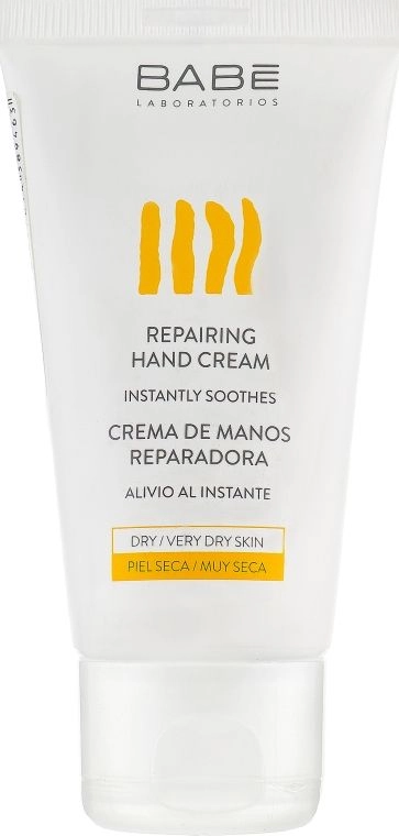 Відновлюючий крем для рук для сухої та потрісканої шкіри - BABE Laboratorios Hand Cream, 50 мл - фото N1