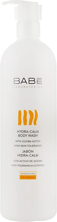 Зволожуючий гель для душу з олією жожоба - BABE Laboratorios Hydra-Calm Body Wash, 500 мл - фото N1