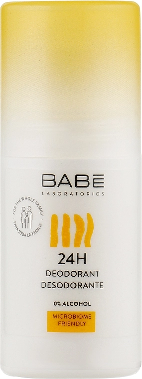 Дезодорант унісекс з пребіотиком "24 години захисту" для чутливої шкіри - BABE Laboratorios Sensitive Roll-On Deodorant, 50мл - фото N1