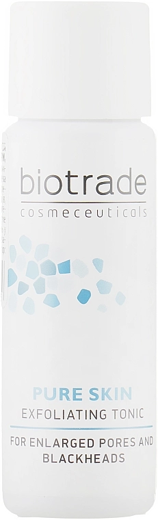 Відлущуючий тонік з комбінацією азелаїнової, гліколової та саліцилової кислот "Пілінг ефект" - Biotrade Pure Skin Exfoliating Tonic, мині, 10 мл - фото N1
