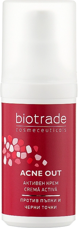 Активний крем для проблемної шкіри схильної до акне або вугрових висипів "Акне Аут" - Biotrade Acne Out Active Cream, 30 мл - фото N2