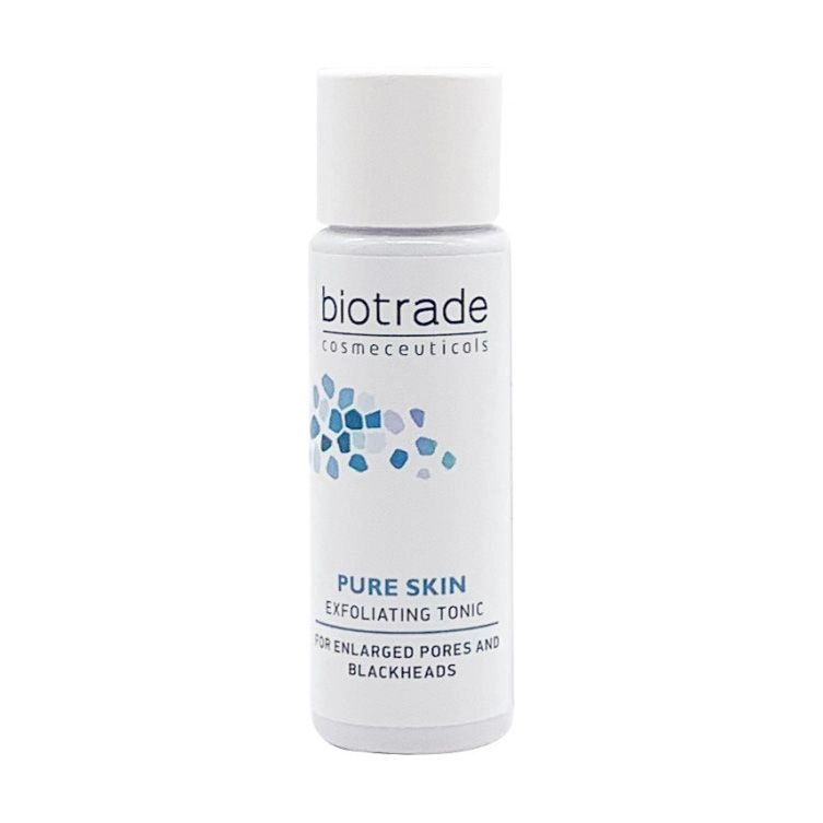 Відлущуючий тонік з комбінацією азелаїнової, гліколової та саліцилової кислот "Пілінг ефект" - Biotrade Pure Skin Exfoliating Tonic, мині, 10 мл - фото N2