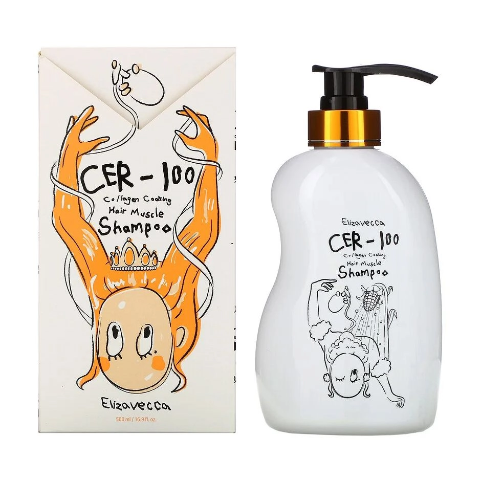 Шампунь для волосся - Elizavecca CER-100 Collagen Coating Hair Muscle Shampoo, 500 мл - фото N3