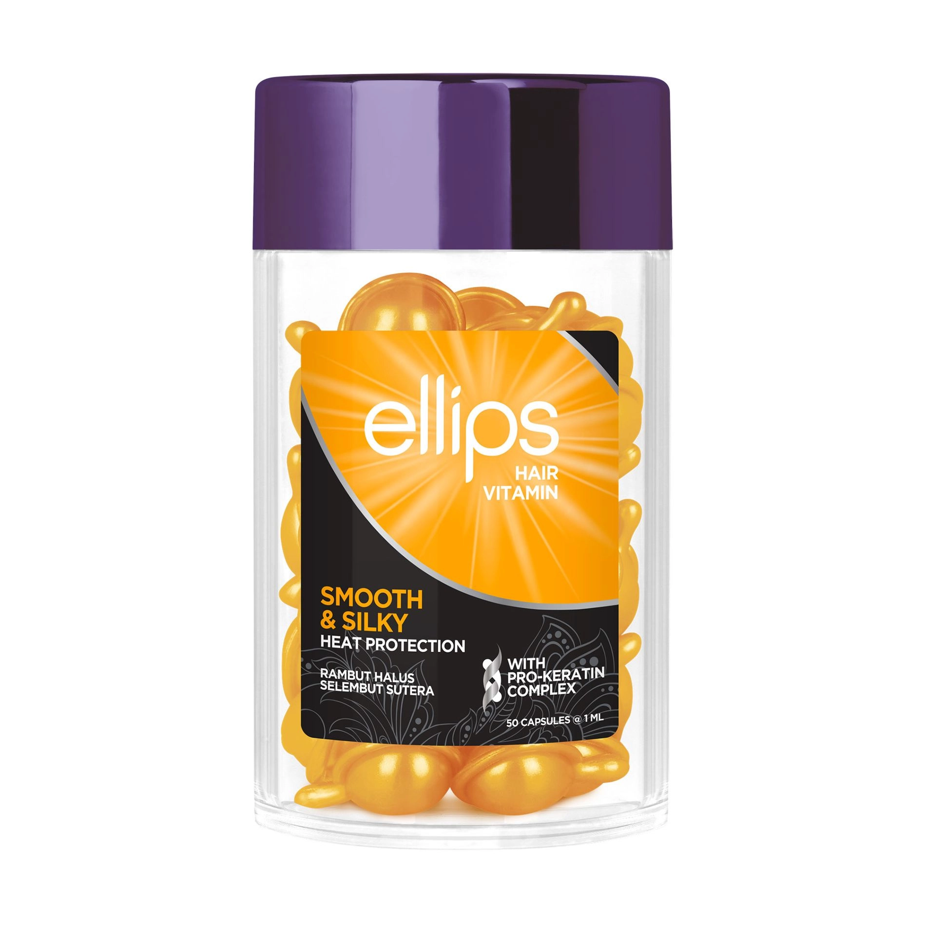 Вітаміни для волосся "Бездоганний шовк" з про-кератиновим комплексом - Ellips Hair Vitamin Smooth & Silky With Pro-Keratin Complex, 50x1 мл - фото N4