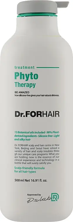 Фітотерапевтична маска-кондиціонер для волосся - Dr. ForHair Phyto Therapy Treatment, 500 мл - фото N1