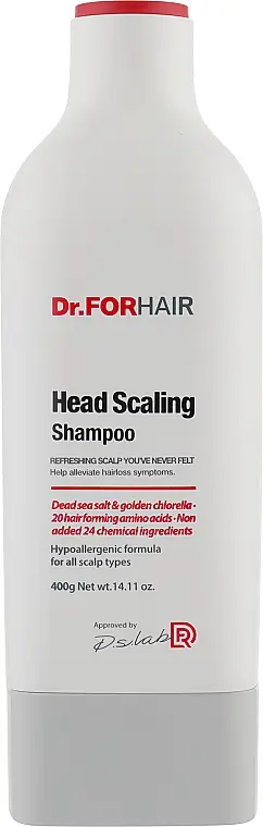 Шампунь з часточками солі для глибокого очищення шкіри голови - Dr. ForHair Head Scaling Shampoo, 400 мл - фото N1