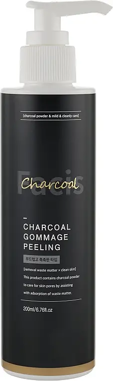 Гоммаж-пілінг для обличчя з вугіллям - Facis Charcoal Gommage Peeling, 200 мл - фото N1