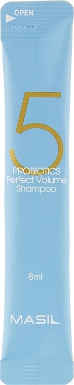 Шампунь для надання об’єму тонкому волоссю з пробіотиками - Masil 5 Probiotics Perfect Volume Shampoo, 8 мл - фото N1