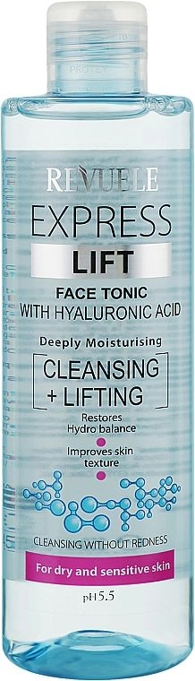 Експрес ліфтинг гіалуроновою кислотою - Revuele Express Lift Hyaluronic Face Tonic, 250 мл - фото N1