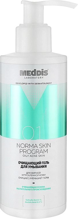 Очищуючий гель для вмивання - Meddis Norma Skin Program, 200 мл - фото N1
