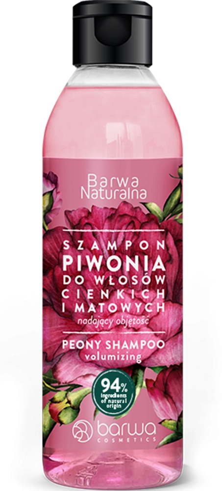Шампунь для збільшення об'єму волосся з екстрактом півонії - Barwa Barwa Natural Peony Shampoo, 300 мл - фото N1