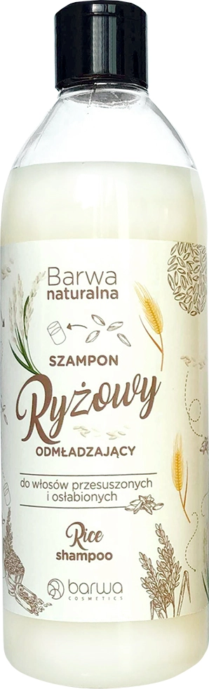 Омолоджуючий шампунь з екстрактом протеїну рису для сухого та ослабленого волосся - Barwa Natural Rice Shampoo, 300 мл - фото N1