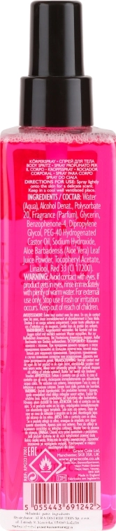 Спрей для тіла "Ревень та гранат" - Grace Cole Fruit Works Rhubarb & Pomegranate Body Mist, 250 мл - фото N3