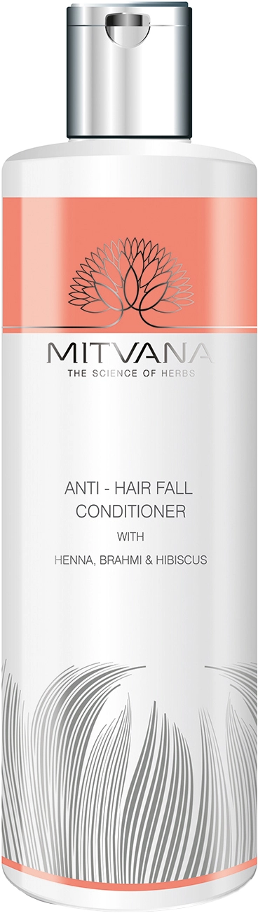 Кондиціонер для волосся проти випадіння з хною, гібіскусом та брахмі - Mitvana Anti Hairfall Conditioner with with Henna, Brahmi & Hibiscus, 200 мл - фото N1