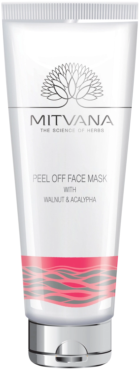 Пілінг-маска для обличчя з волоським горіхом та акаліфою - Mitvana Peel Off Face Mask with Walnut & Acalypha, 100 мл - фото N1