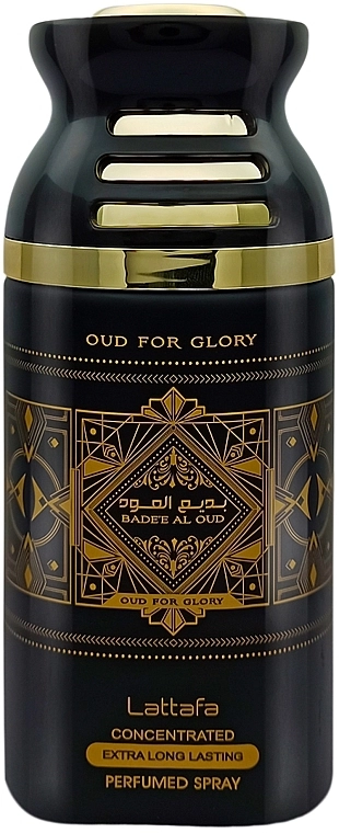 Дезодорант спрей - Lattafa Perfumes Bade'e Al Oud for Glory, 250 мл - фото N1