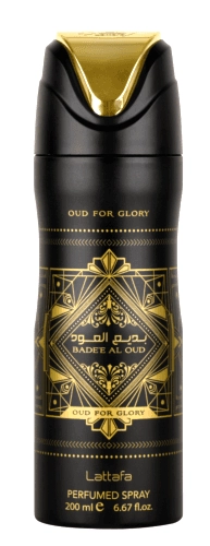 Дезодорант спрей - Lattafa Perfumes Bade'e Al Oud for Glory, 200 мл - фото N1