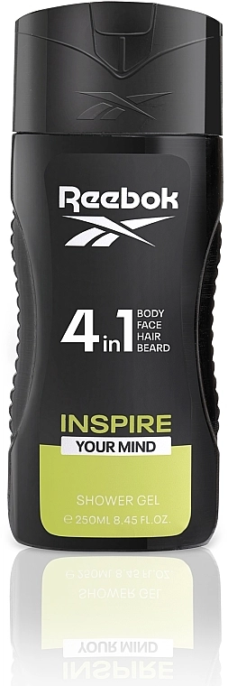 Гель для душу 4в1 - Reebok Inspire Your Mind Hair & Body Shower Gel, 250 мл - фото N1