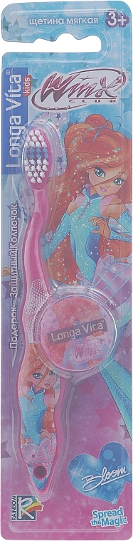 Longa Vita Зубна щітка "Winx" з ковпачком, рожева - фото N1
