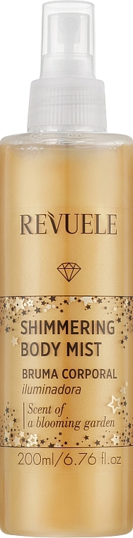 Revuele Мерехтливий спрей для тіла, золото Shimmering Body Mist Gold - фото N1