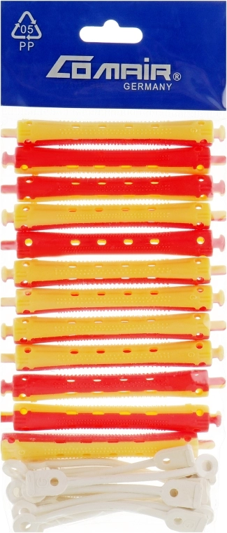 Comair Бігуді для холодної завивки, жовто-червоні, d9 - фото N1
