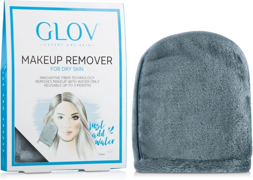 Glov Рукавичка для зняття макіяжу, сіра Expert Dry Skin - фото N1