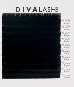 Divalashpro Вії С 0.07 (15мм), 10 ліній