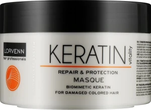 Lorvenn Маска для пошкодженого, фарбованого волосся Keratin Vitality Repair & Energy Masque