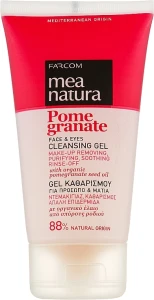 Mea Natura Очищувальний гель для обличчя та очей з олією граната Pomegranate Face Scrub Gel