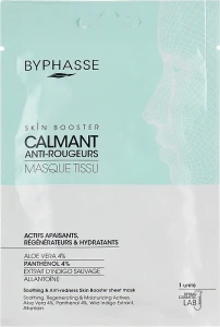 Byphasse Тканинна маска зі заспокійливою дією й проти почервонінь Skin Booster Soothing & Anti-Redness Sheet Mask