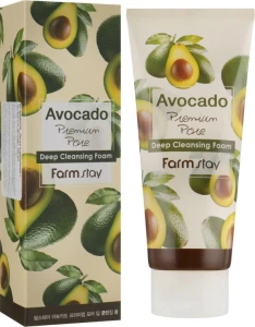 Пінка для обличчя - FarmStay Avocado Premium Pore Deep Cleansing Foam, 180 мл