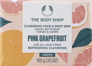 The Body Shop Мило для обличчя й тіла "Рожевий грейпфрут" Pink Grapefruit Cleansing Face & Body Bar