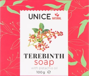 Unice Натуральне мило з фісташкою Terebinth Soap With Pistachio Oil