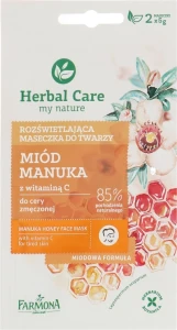 Farmona Маска для обличчя "Мед і вітамін С" Herbal Care Manuka Honey Face Mask