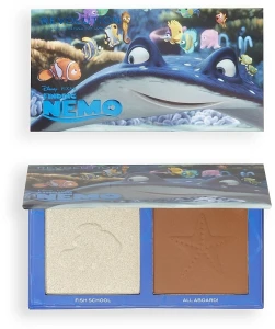 Makeup Revolution Disney & Pixar’s Finding Nemo Wake Up Bronzer And Highlighter Palette Палетка для контурингу обличчя